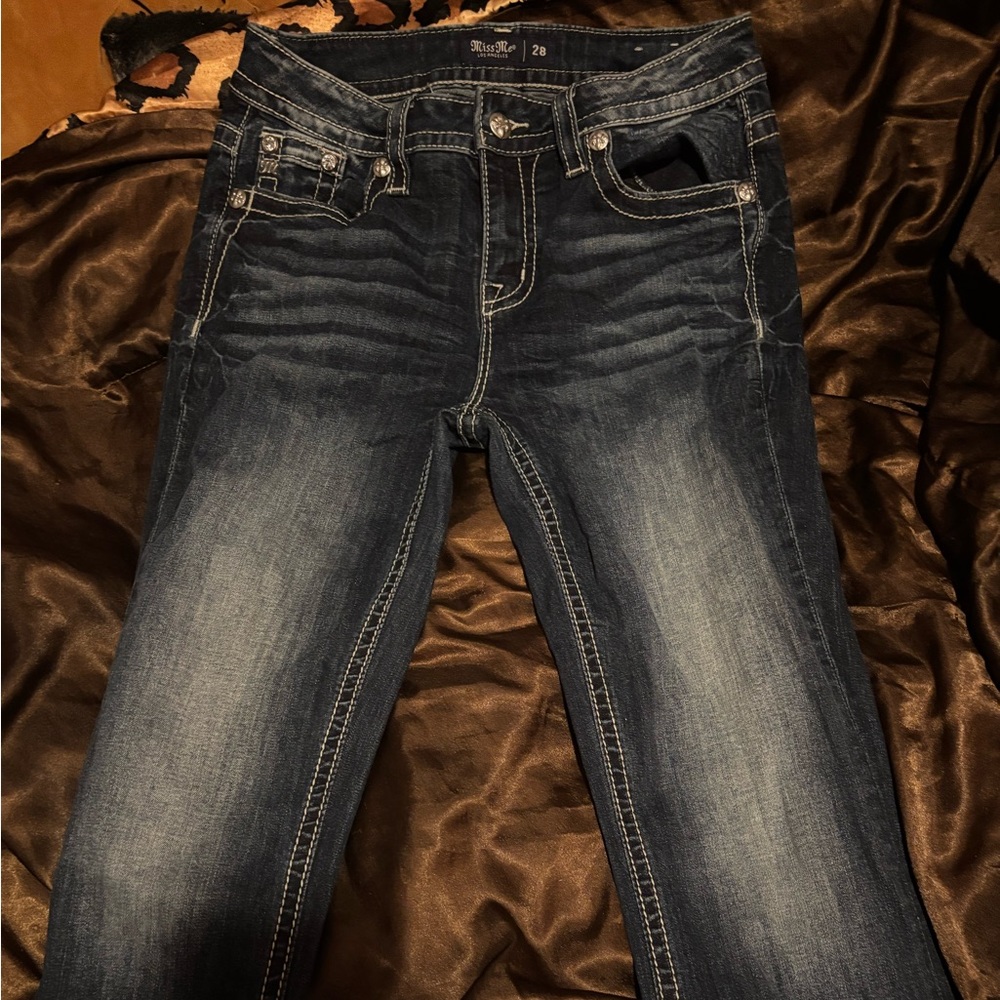 Miss Me Dark Blue Boot Cut Jeans size 28